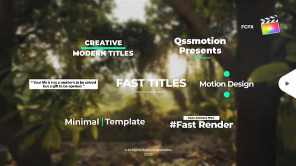 Creative and Clean Titles Package - VideoHive 30882314