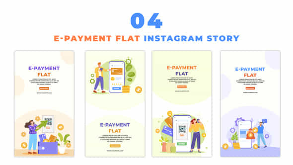 Flat Vector E-Payment - VideoHive 48623236