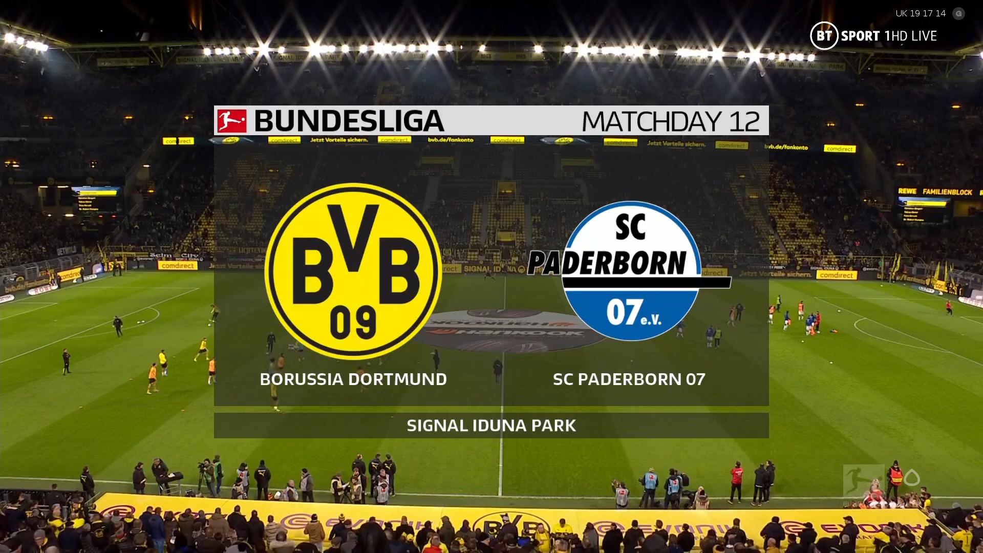 Futbol Bundesliga 19 J12 Borussia Dortmund Vs Paderborn 22 11 19