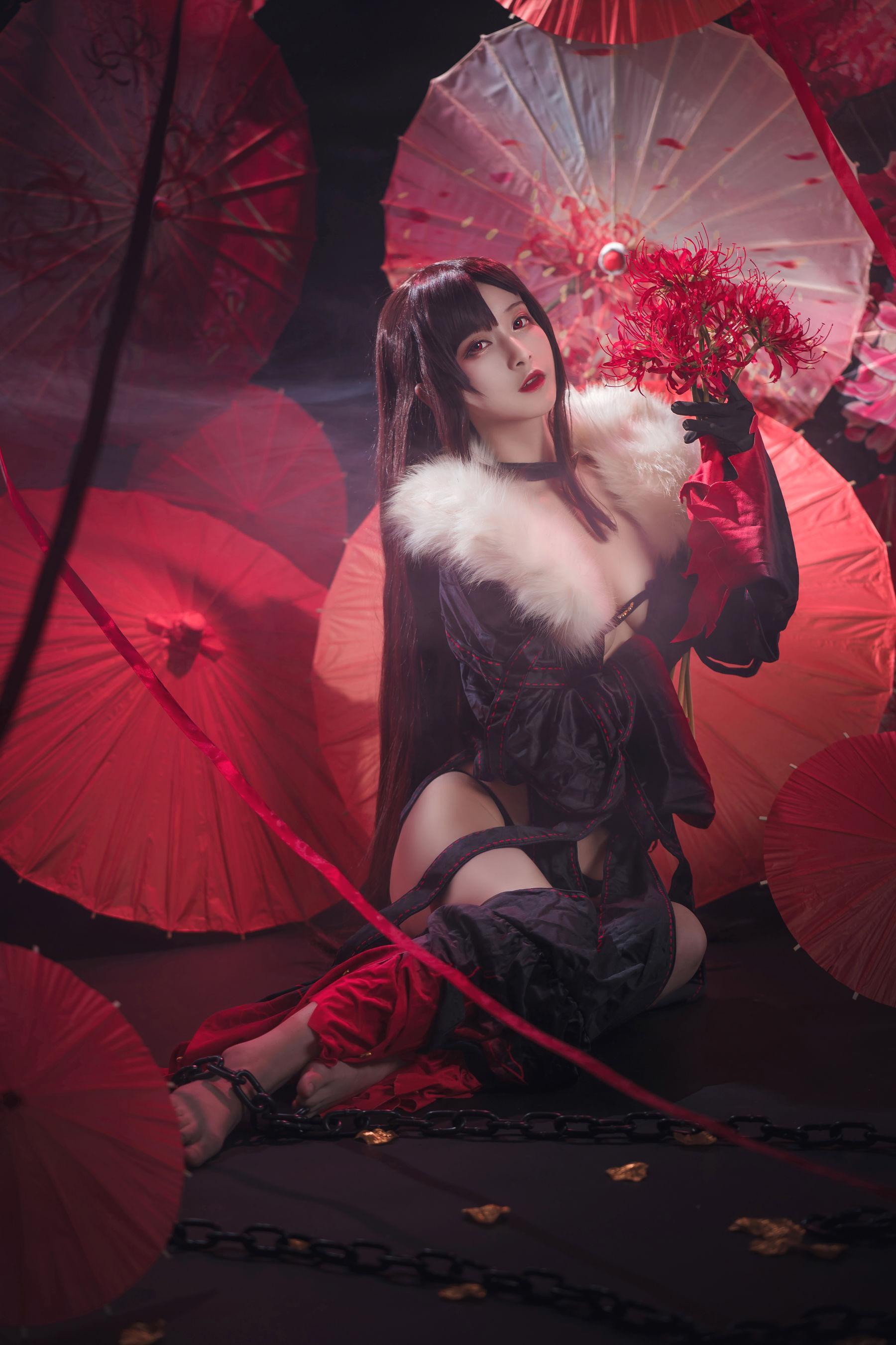 [Cosplay] 动漫博主铁板烧鬼舞w – 虞美人