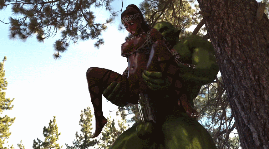 Amaya Fairy and the Orc 3D (GIF)