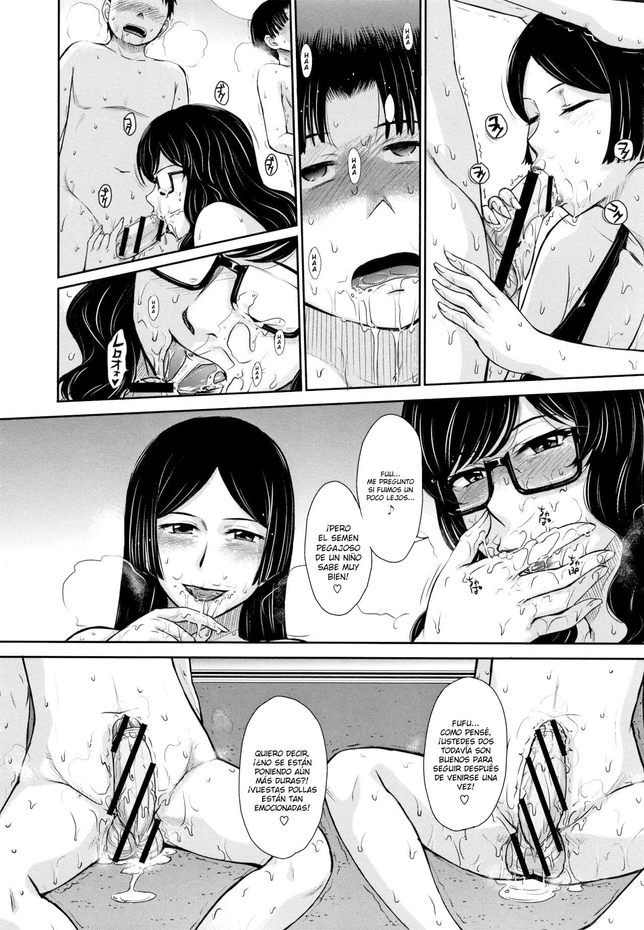 [Tsukino Jyogi] Hitozuma, Mitsu to Niku [Spanish] [Lozlauro]
