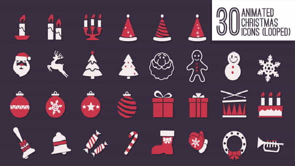 30 Christmas Icons - VideoHive 6228079