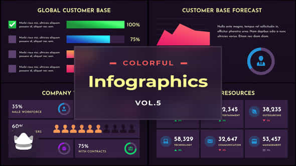 Colorful Infographics Vol5 Aftereffects Template - VideoHive 52127305
