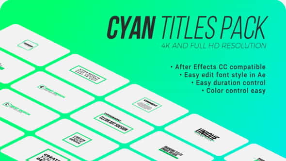 Cyan. - Titles - VideoHive 39460235