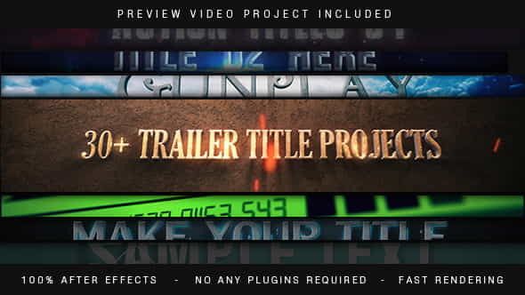 Trailer Titles Pack - VideoHive 14072756