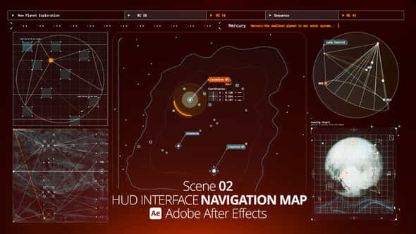 Hud Interface Navigation Map 02 Ae - VideoHive 52954827