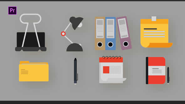 Office Elements Icons - VideoHive 38007836