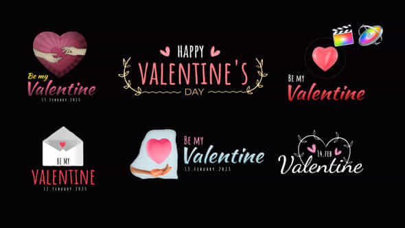 Valentines Day Titles - VideoHive 43398133