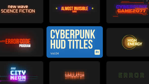 Cyberpunk HUD Titles - VideoHive 45065754