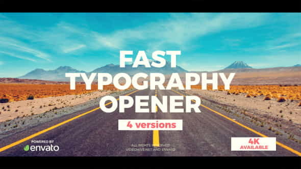 Fast Typograhy Opener - VideoHive 19974810