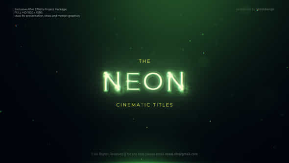 Neon Cinematic Titles - VideoHive 32193767