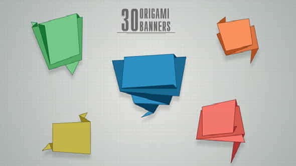 30 Origami Banners - VideoHive 10741264