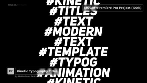 Kinetic Titles - VideoHive 30755309