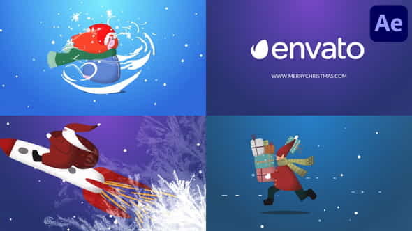 Cartoon Christmas Logo Pack for - VideoHive 35348351