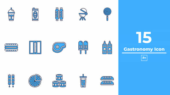 Gastronomy Icon Premiere Pro - VideoHive 50299970