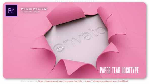 Paper Tear Logotype - VideoHive 52912894