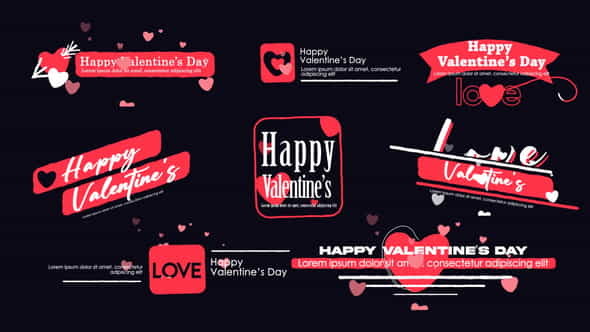 Valentines Lower Thirds - VideoHive 42887185