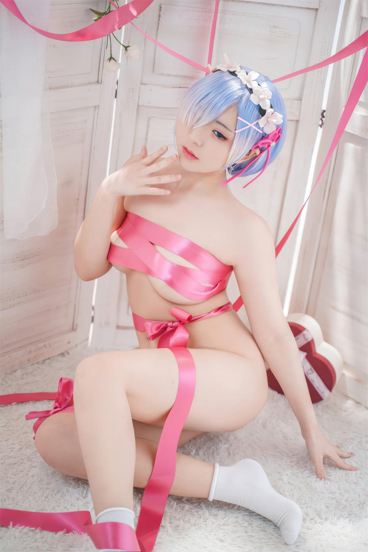 Cosplay 虎森森 蕾姆丝带 Rem Ribbon(28)