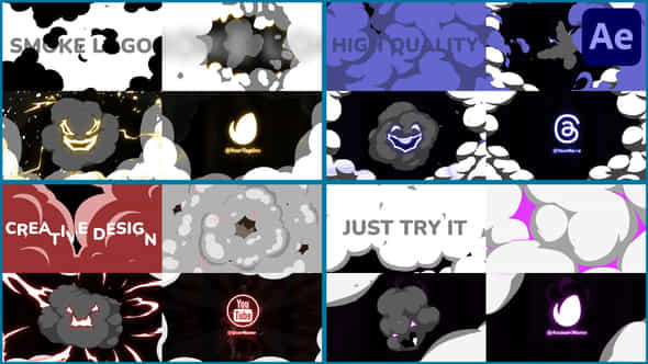 Smoke Face Logo Pack After Effects - VideoHive 51990306