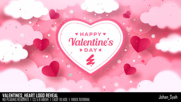 Valentines Heart Logo Reveal - VideoHive 56346096