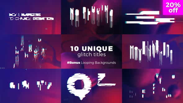Glitch Titles Sequence - VideoHive 22272117