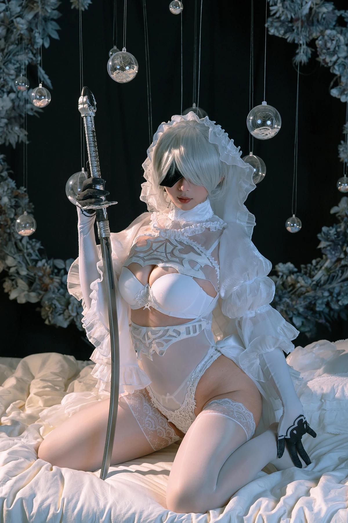 Cosplay 云溪溪Yunx1x1 & 奶桃 – 2B本 YoRHa No.2 Type B 上 Set.02(2)