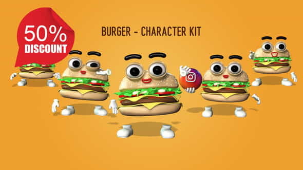 Burger - Character Kit - VideoHive 26842050
