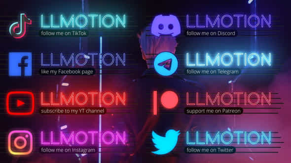 Neon Social Media - VideoHive 44936909