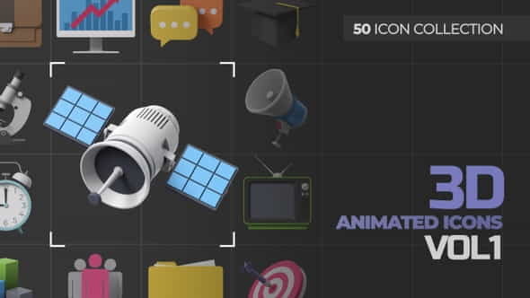 3D Animated Icons Vol1 - VideoHive 32182500