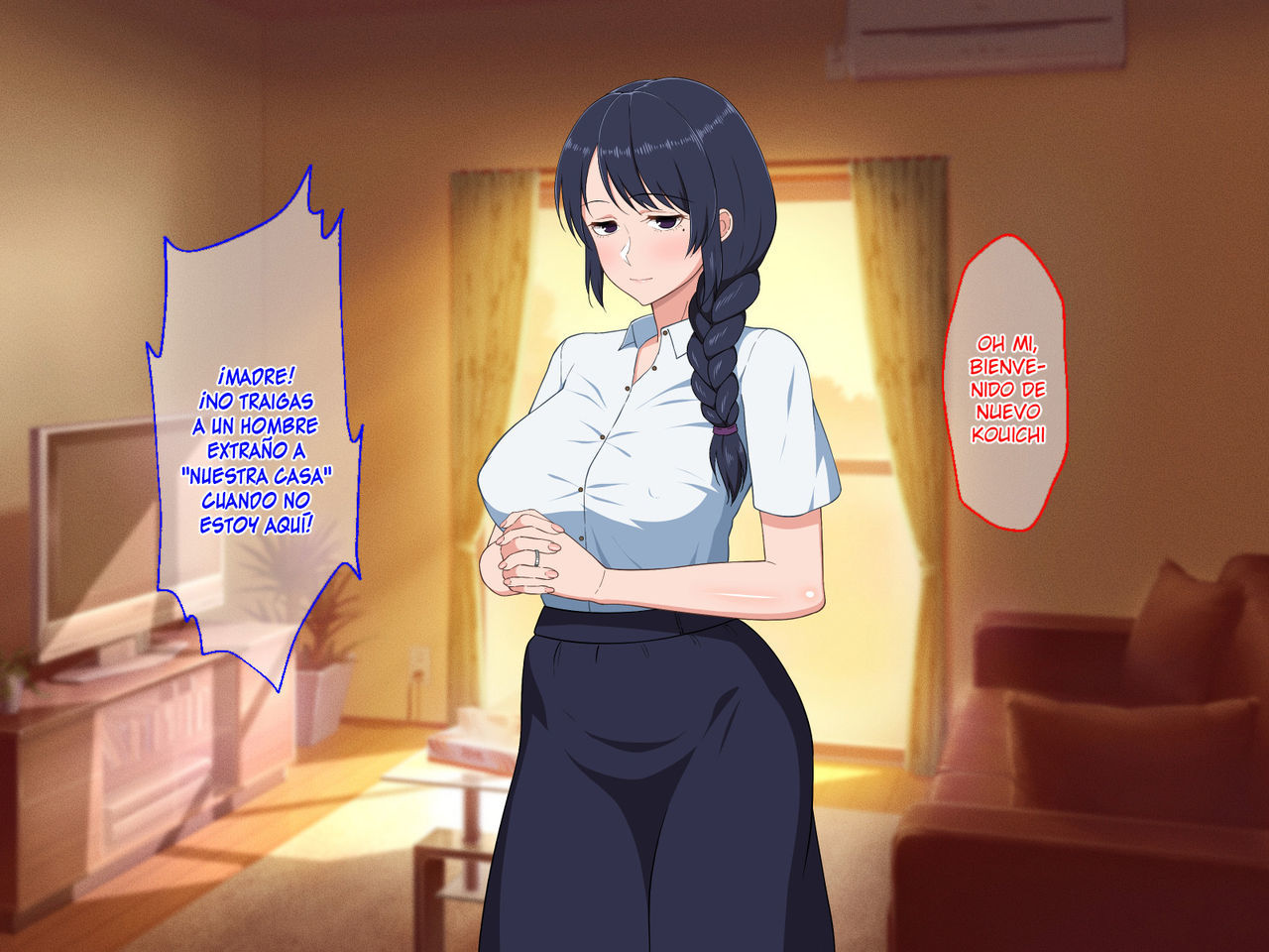 [Haruharutei] Sabishigari Bijin Haha wa Musuko to no Aiyoku Sex ni Oboreru [Spanish]