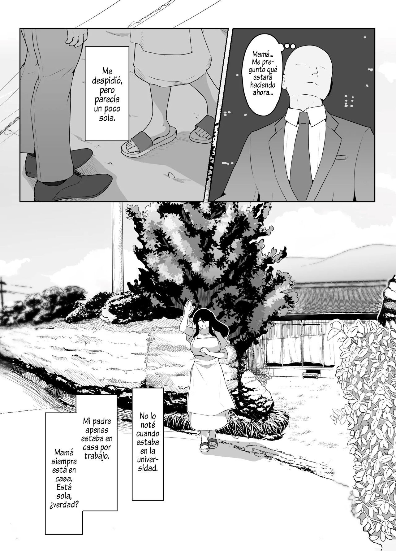 [hahayamoya (moya)] Oyasumi, Okaa-san I  Good Night, Mom I [Spanish]  [Al Chile no Sé Scan]