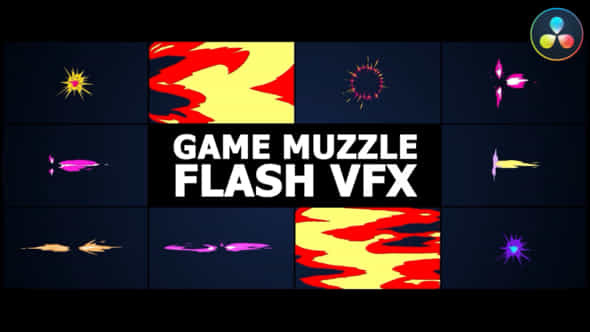 Game Vfx Muzzle Flash Davinci Resolve - VideoHive 51208541