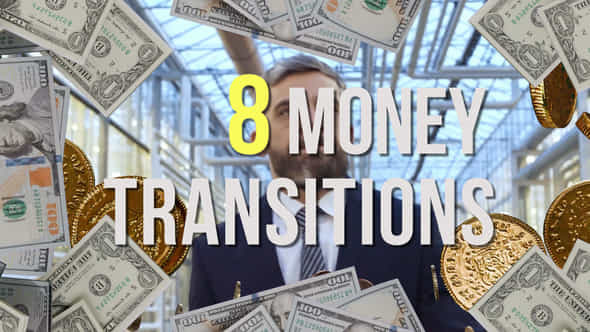 8 Money Transitions - VideoHive 57923353