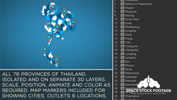 Thailand Map Kit - VideoHive 26799086