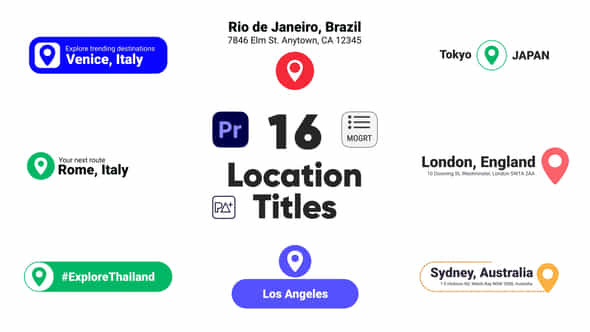 Location Titles For Premiere Pro - VideoHive 50154537