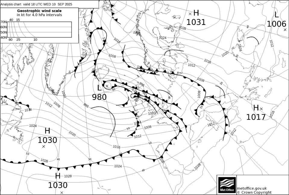 © Met Office Synoptic Chart 11/09/2025