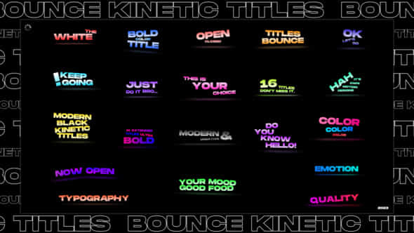 Bounce Gradient Titles - VideoHive 45710874