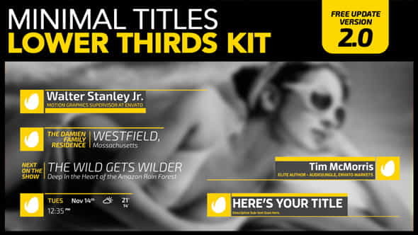 Minimal Titles Lower Thirds Kit - VideoHive 9854722