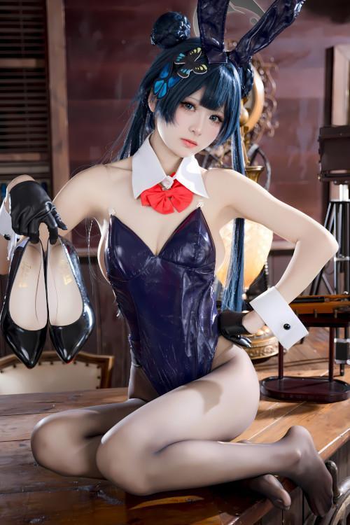 Cosplay 九柒喵 – 蔚蓝档案 龙华妃咲 兔女郎