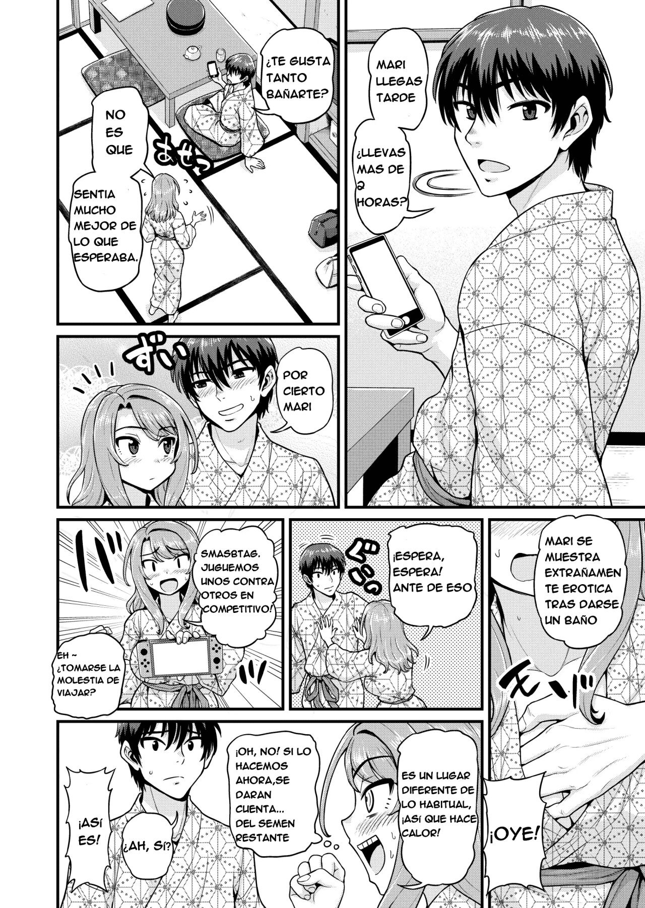 [Chimamire Yashiki (Gachonjirou)] Game Tomodachi no Onnanoko to Onsen Ryokou de Yaru Hanashi NTRver. [Spanish]