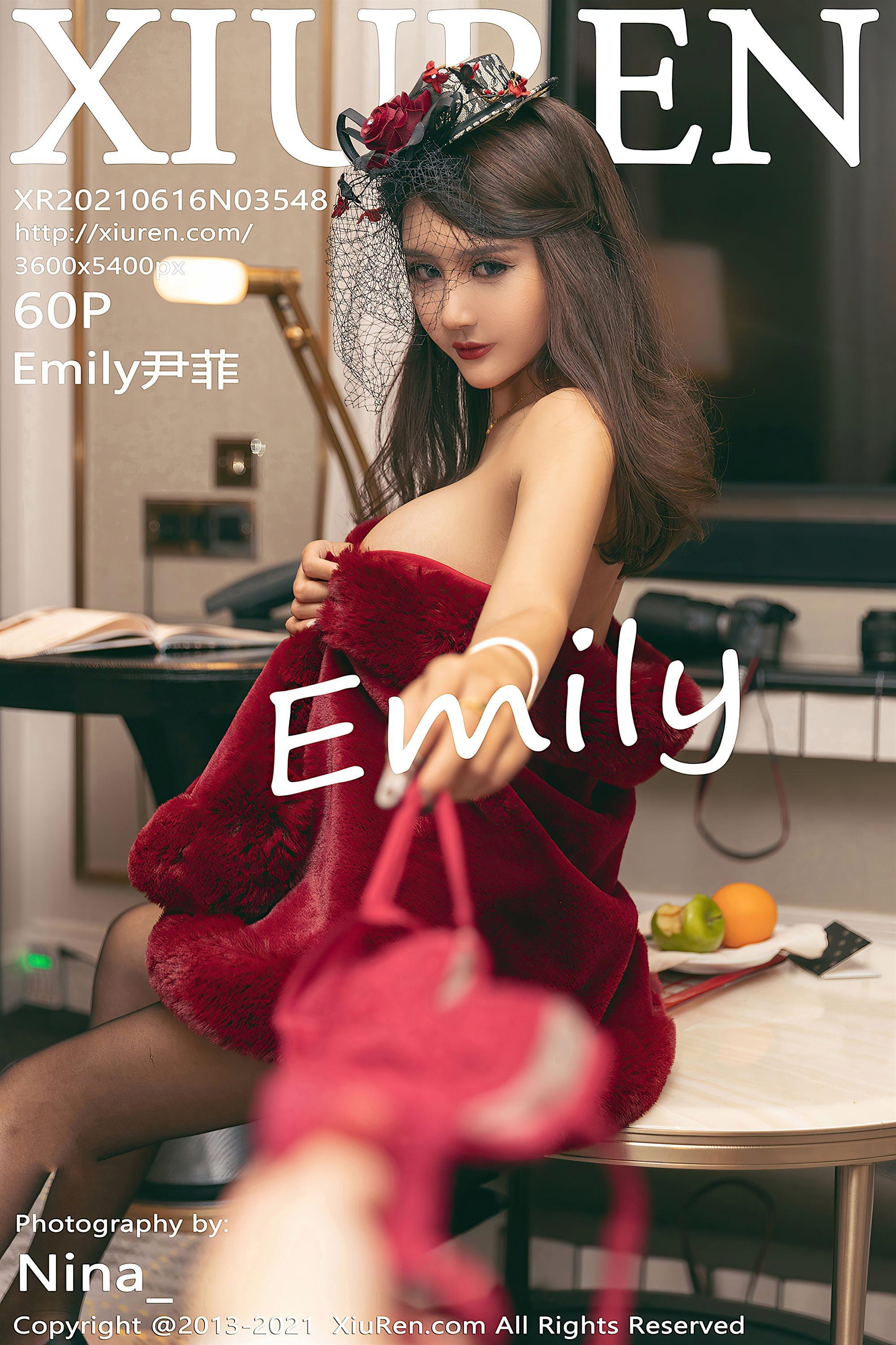 [XiuRen秀人网]No.3548 女神Emily尹菲澳门旅拍猩红贵妇装束半脱露翘臀撩人诱惑写真(61)