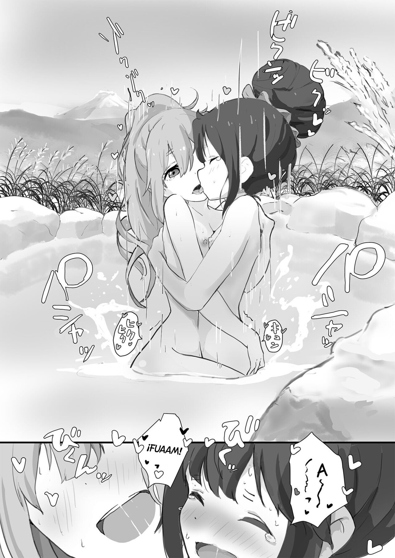 Nadeshiko y Rin en las aguas termales - 18