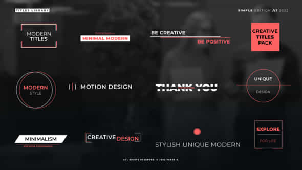 Simple Titles 1.0 - VideoHive 36543678