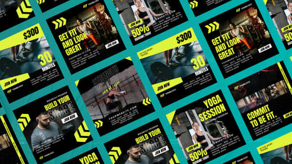 Fertine Gym Pop Media Posts - VideoHive 50425468