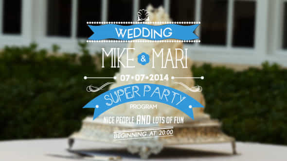 Typographic Wedding Invitations - VideoHive 5388065