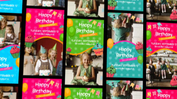 Happy Birthday Instagram Story Reel Mogrt - VideoHive 47153765