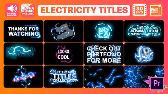 Electricity Titles Collection - VideoHive 24834735