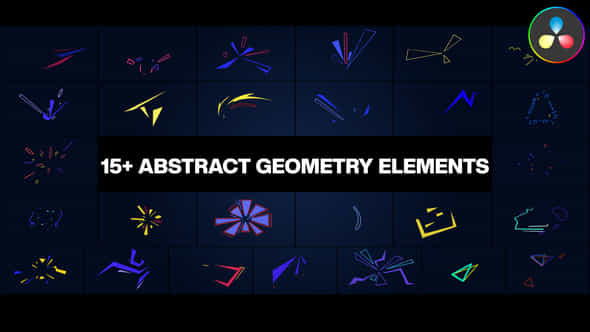 Abstract Geometry Elements For Davinci Resolve - VideoHive 50853951