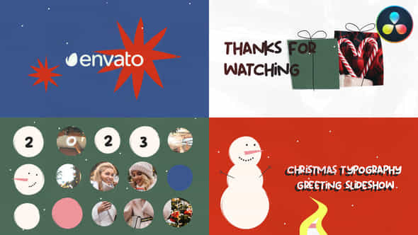 Christmas Typography Greeting - VideoHive 42291729